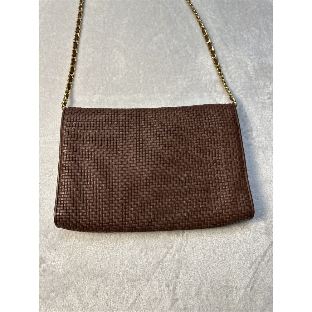 Vintage Etienne Aigner Woven Brown Crossbody Shoulder Handbag - Picture 8 of 14